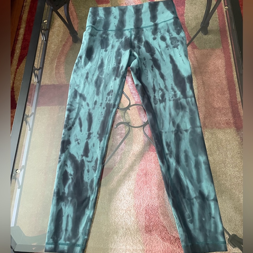 Forest Shibori Graphite Grey Desert Teal Lululemon Wunder Train 5”